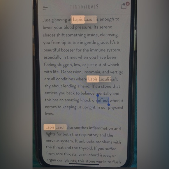 sterling silver pendant lapis lazuli India artisan - Picture 5 of 7